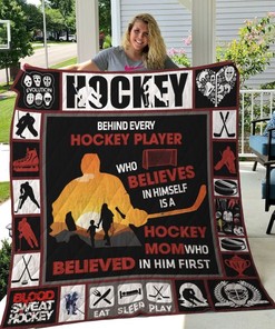 Ice Hockey Mom Gift Quilt Blanket for Hockey Players with Personalized Touch