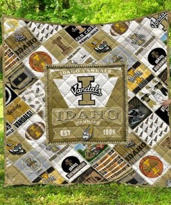 Idaho Vandals Collection Collected NCAA Quilt Blanket - Keep Warm with Vandal Pride