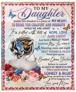 If's Filled With Lots of Hope, Love, and Light- To My Daughter Quilt Bedding Set for Girls.