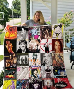 Iggy Pop Collected Quilt Blanket with Punk Rock Artwork
