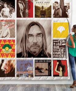 Iggy Pop Quilt Blanket 01 - Soft and Cozy Blanket for Music Fans