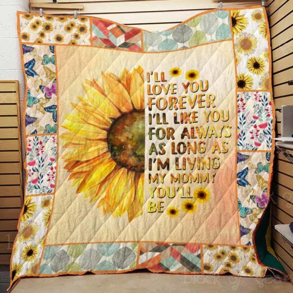 I'll Love You Forever Baby Sunflower Quilt Bedding Set