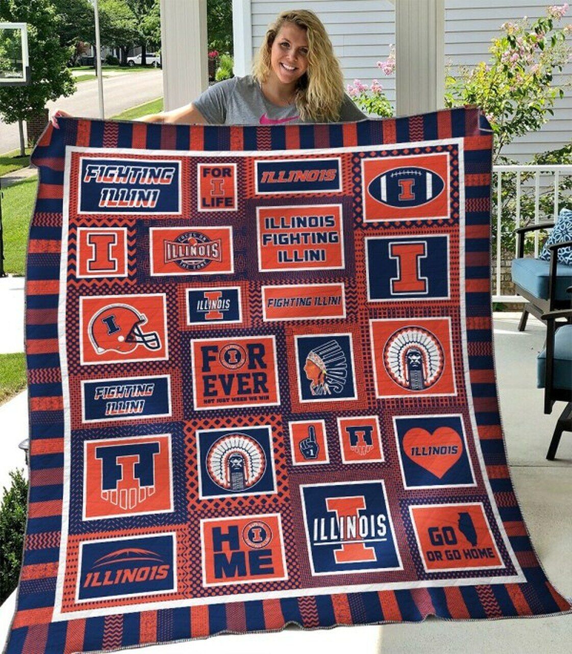 Illinois Fighting Illini Ncaa Collection - Quilt Blanket