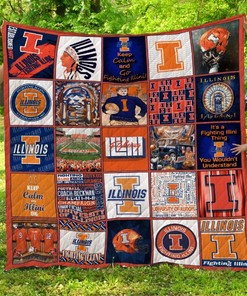 Illinois Fighting Illini - Perfect Quilt Bedding Set for Fans