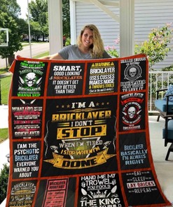 I'm A Bricklayer Quilt Blanket, Ideal for Tough Workers