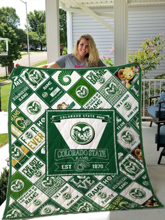 I'm A Proud Rams Fan Colorado State Rams Ncaa Quilt Bedding Set for Boys