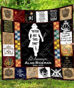 In Loving Memory of Alan Rickman 1956 - 2019: Harry Potter Quilt Blanket for Fans