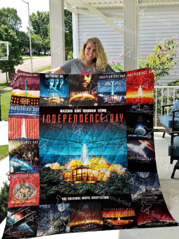 Independence Day Love Quilt Blanket with Patriotic Quote