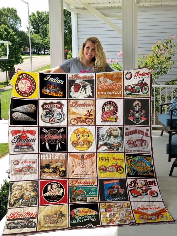 Indian Motorcycle Quilt Bedding Set - Perfect for Any Fan