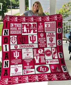 Indiana Hoosiers Pink NCAA Full Size Quilt Bed Set for Girls