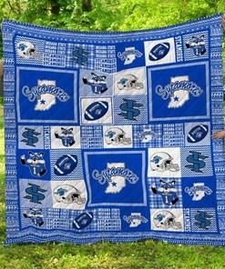Indiana State Sycamores Blue NCAA Quilt Bedding Set