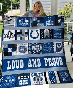 Indianapolis Colts Football Quilt Bedding Set with Team Designs