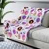 Indulge In Your Love For Sweets With Cupcake And Donut Custom Name Fleece Blanket