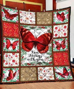 Inspirational Butterfly Christmas Quilt Blanket Baby or Kids Bed Set Perfect for Christmas Gift
