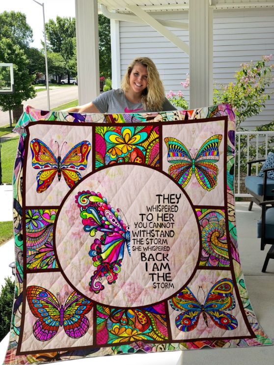 Inspirational Butterfly Themed Quilt Blanket Baby or Kids Bed Set Printed with Heartwarming Quotes