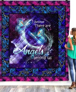 Inspirational Butterfly Themed Quilt Blanket Baby or Kids Bed Set in Full Size