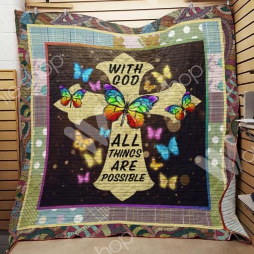 Inspirational Quilt Blanket with Bible Quote, Perfect for Faithful Sleepers