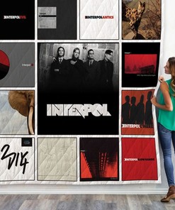 Interpol Band For Fans Vintage Quilt Bedding Set with Keywords