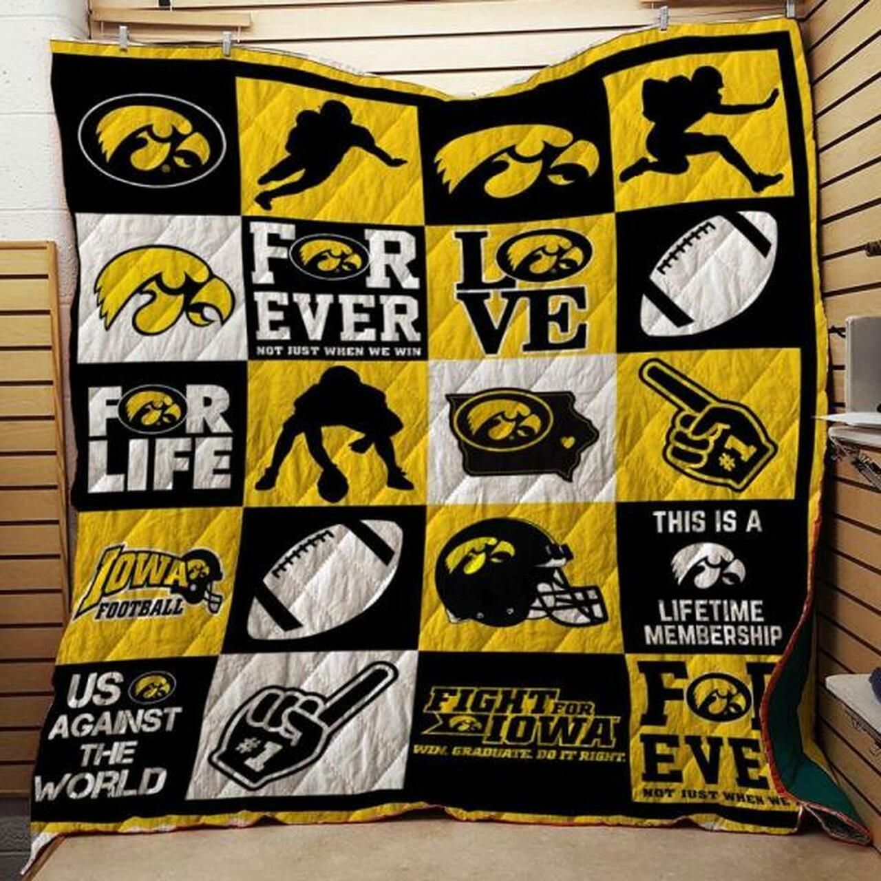 Iowa Hawkeyes Collected Ncaa - Quilt Bedding Set