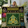 Irish Celtic Symbol Quilt Blanket for Fans of Celtic Culture