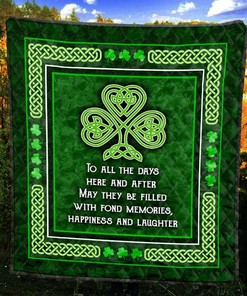 Irish Quilt Blanket Ver.3 - Lucky and Loved for St. Patrick's Day