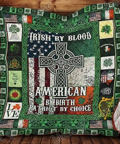Irish by Blood Quilt PS122 - Personalized Gift for Irish Families