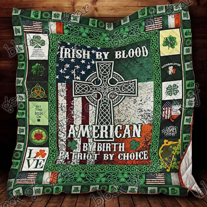 Irish by Blood Quilt PS122 - Personalized Gift for Irish Families