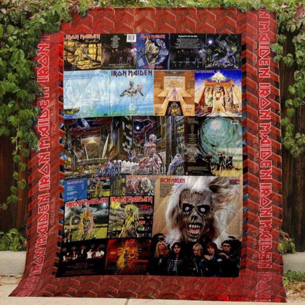 Iron Maiden 3D Music Album Covers Quilt Bedding Set for Fans