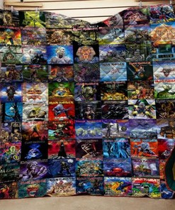 Iron Maiden Band Collage Heavy Metal Quilt Bedding Set