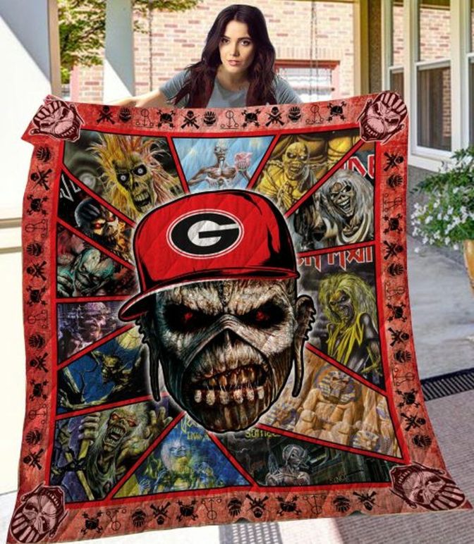 Iron Maiden Georgia Bulldogs Ncaa Quilt Bedding Set for Fans