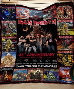 Iron Maiden Signatures Quilt Bedding Set for Rock Fans