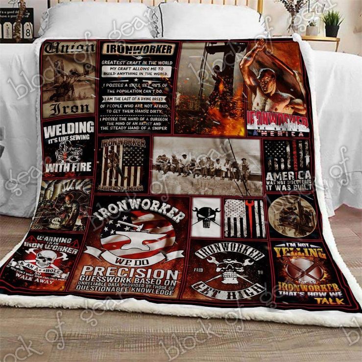 Ironworkers Psl555 Sofa Bed Set Quilt Blanket - Ideal For Tradespeople