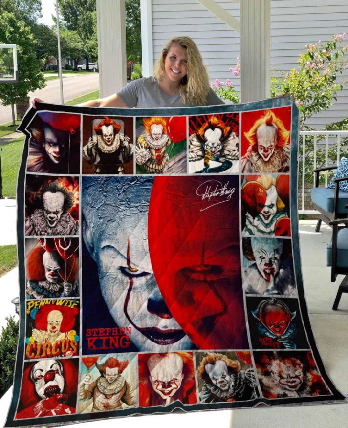 It Chapter Pennywise Quilt Blanket DUP Horror Bedding Set