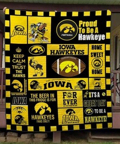 It's A Great Day To Be A Hawkeye - Ncaa Iowa Hawkeyes Quilt Bedding Set