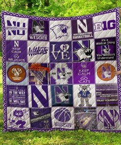 It's A Wildcat Thing Ncaa Northwestern Wildcats Collection Quilt Bedding Set vintage