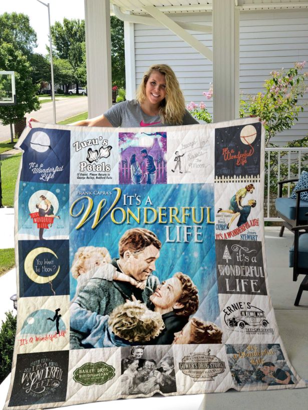 It's A Wonderful Life Poster Ver Collected Quilt Bedding Set with Quilt Blanket