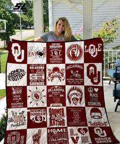 It's All About Football Oklahoma Sooners Ncaa Quilt Bedding Set