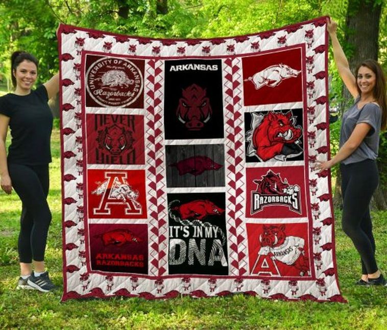 It's In My DNA NCAA Arkansas Razorbacks Combined Quilt Bedding Set