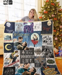 It's a Wonderful Life Graphic Poster Ver Quilt Blanket with Keywords
