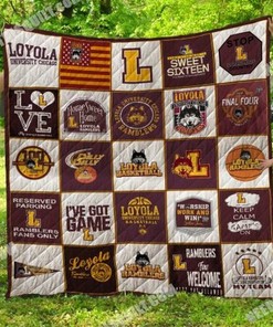 I've Got Game Loyola Chicago Ramblers Ncaa Quilt Bedding Set