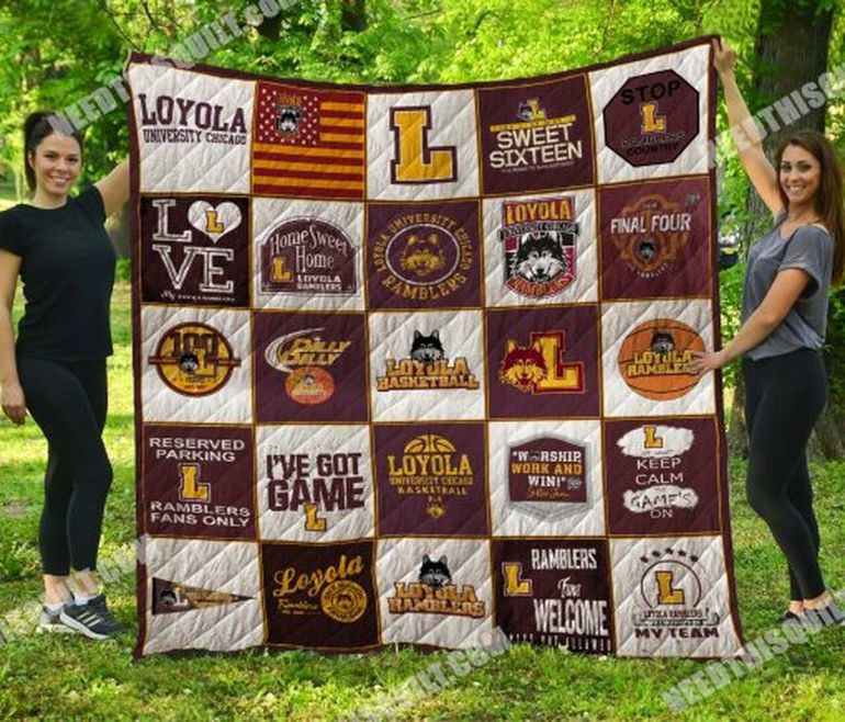 I've Got Game Loyola Chicago Ramblers Ncaa Quilt Bedding Set