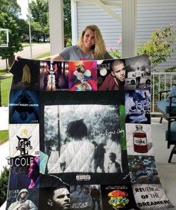 J. Cole Albums Ver Collection Quilt Bedding Set - Ideal for Fans of Hip-Hop Music