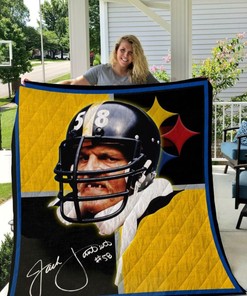 Jack Lambert Signed Collected Quilt Blanket for Football Fans
