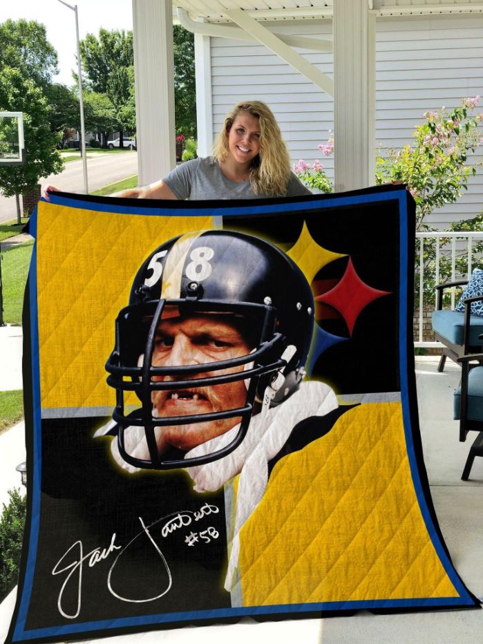 Jack Lambert Signed Collected Quilt Blanket for Football Fans