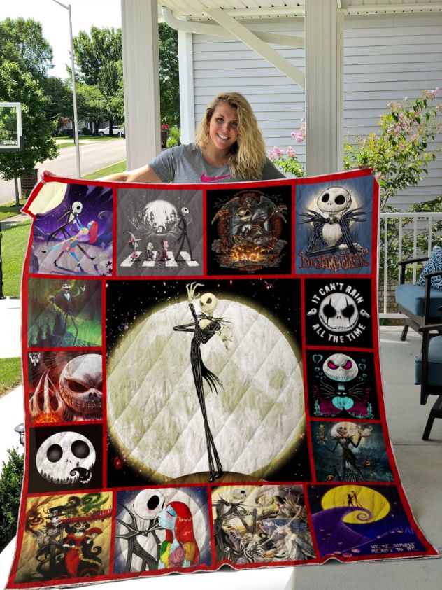 Jack Skellington It Can't Rain All the Time Quilt Bedding Set - Perfect for Nightmare Before Christmas Fans
