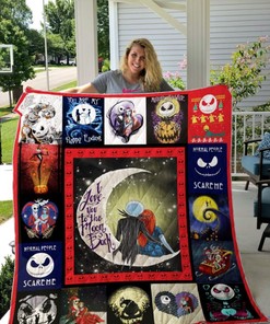 Jack Skellington Love Collection Nightmare Before Christmas Inspired Quilt Bedding Set