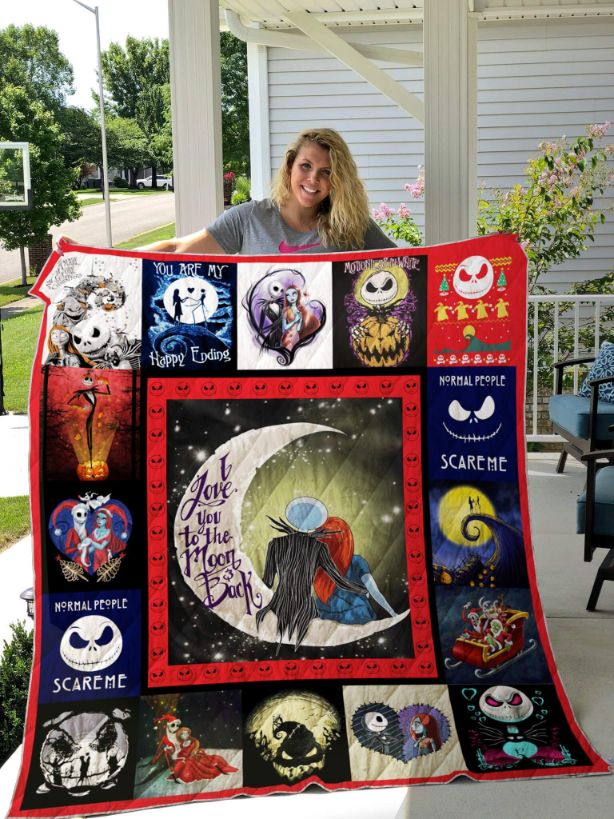 Jack Skellington Love Collection Nightmare Before Christmas Inspired Quilt Bedding Set