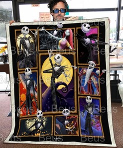 Jack Skellington Movie The Nightmare Before Christmas Horror Movie Quilt Bed Set for fans