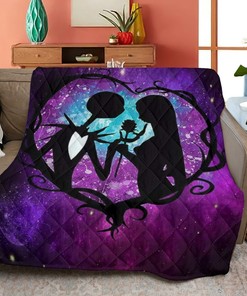Jack Skellington and Sally Together Forever Quilt Blanket - Perfect for Nightmare Before Christmas Fans