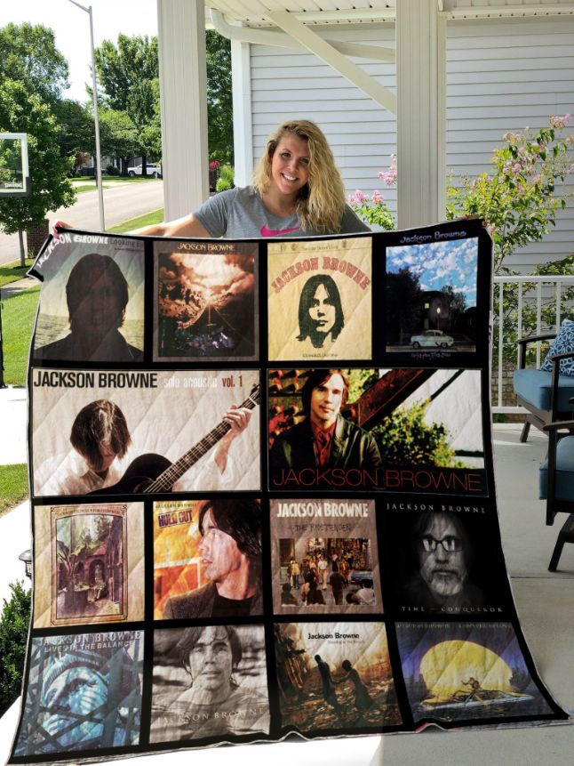 Jackson Browne Album Collection Quilt Blanket - A must-have for fans of Jackson Browne